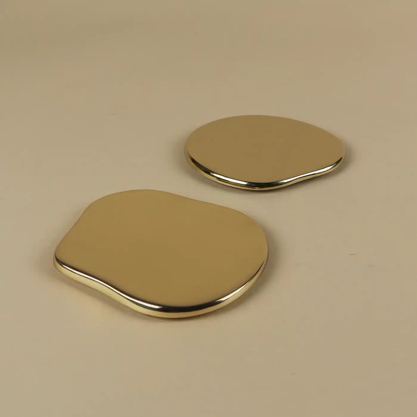 Marble and Brass Drink Coasters