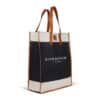 The Givencheese is a stylish tote bag that showcases a black center with the word 