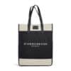A sleek black and beige Givencheese tote bag featuring 